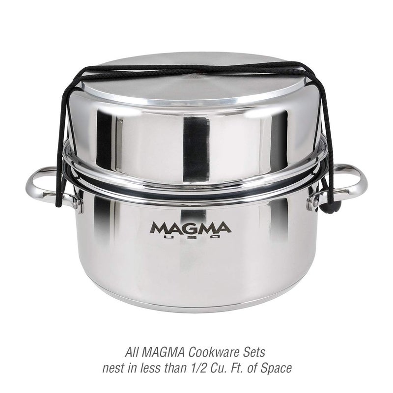 Magma Products  A10-369-2-IND Gourmet Nesting Stainless Steel Induction Saute/Omelette Pan with Ceramica Non-Stick - Image 4